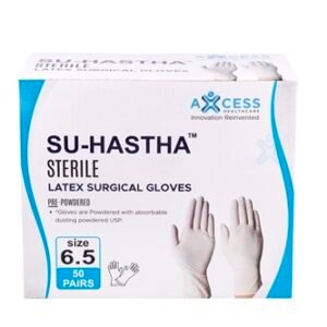 Disposable Surgical Rubber Gloves Pre-Powered Micro Rough Texture - Su-Hastha